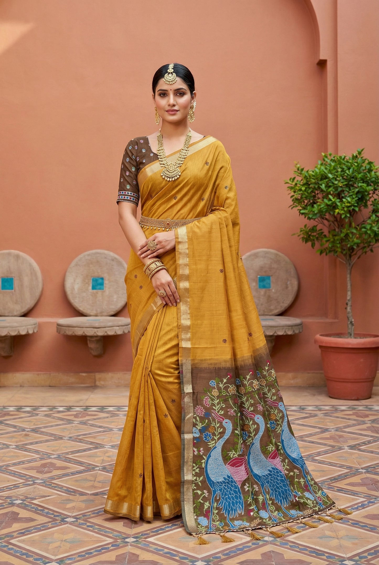 Soft Pure Munga Cotton Saree

( JP58)