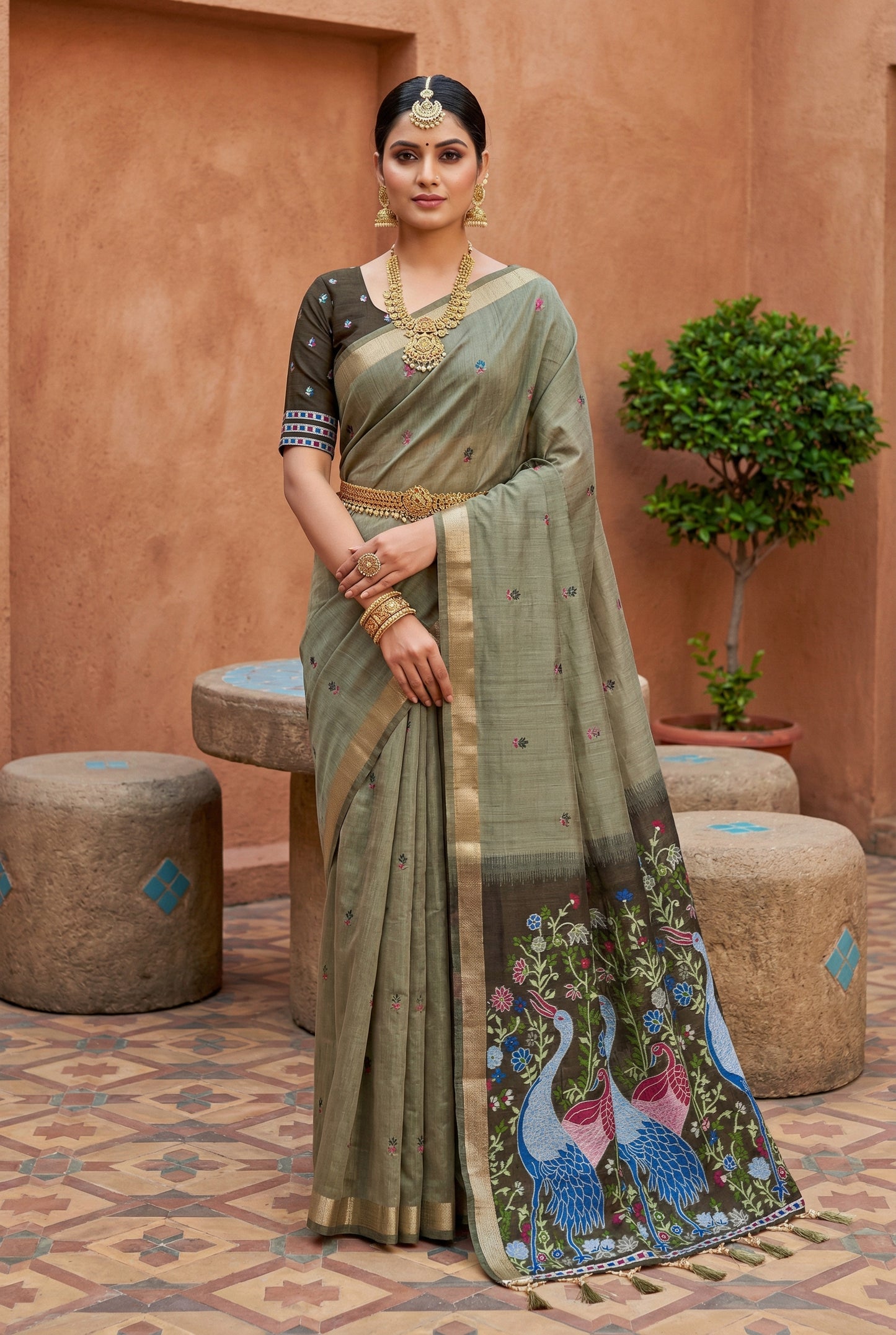Soft Pure Munga Cotton Saree

( JP58)