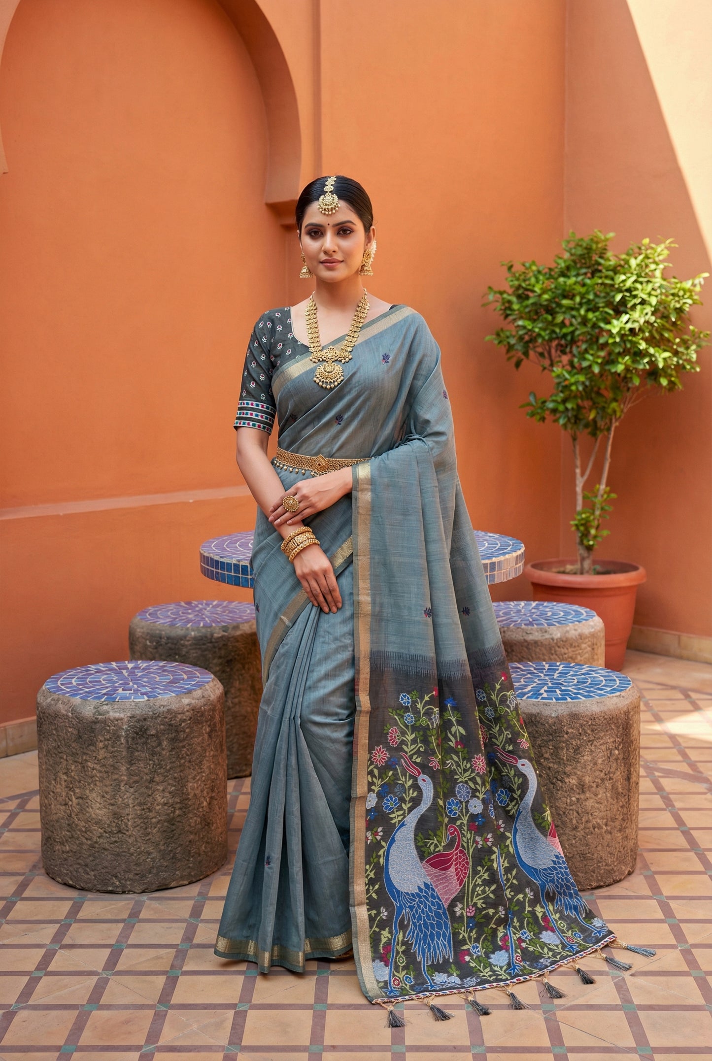 Soft Pure Munga Cotton Saree

( JP58)