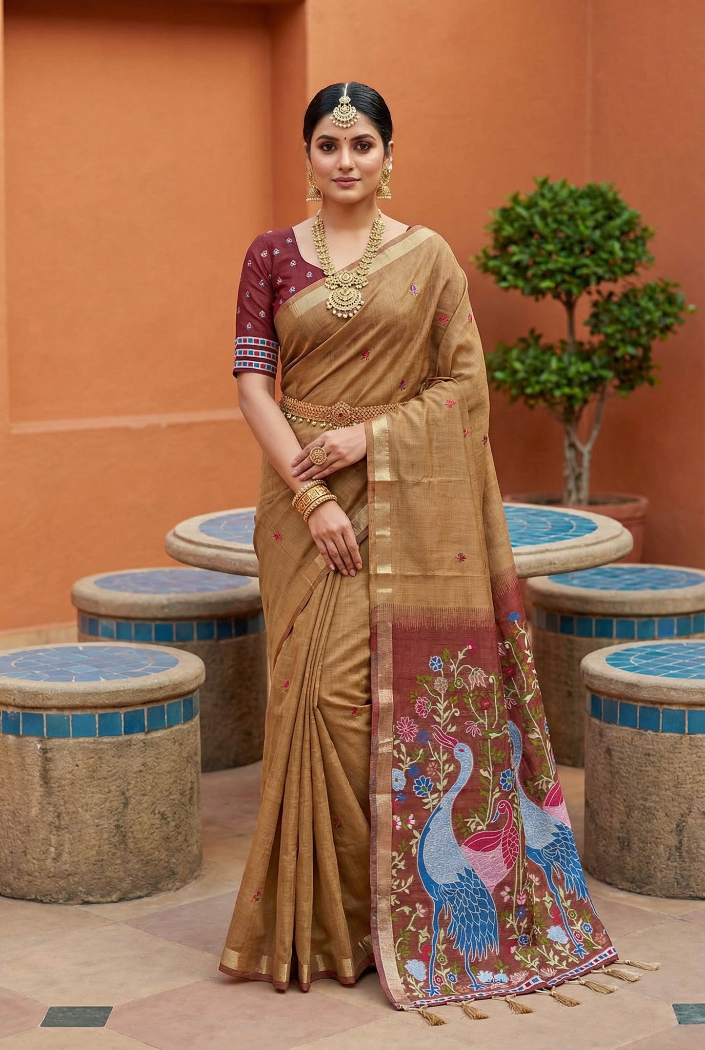 Soft Pure Munga Cotton Saree

( JP58)