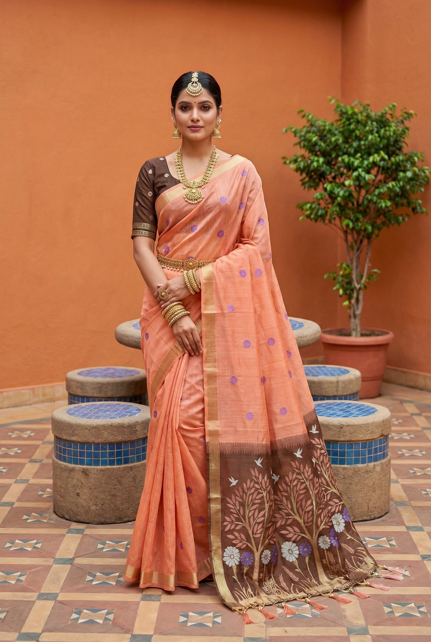 Soft Pure Munga Cotton Saree

( JP57)