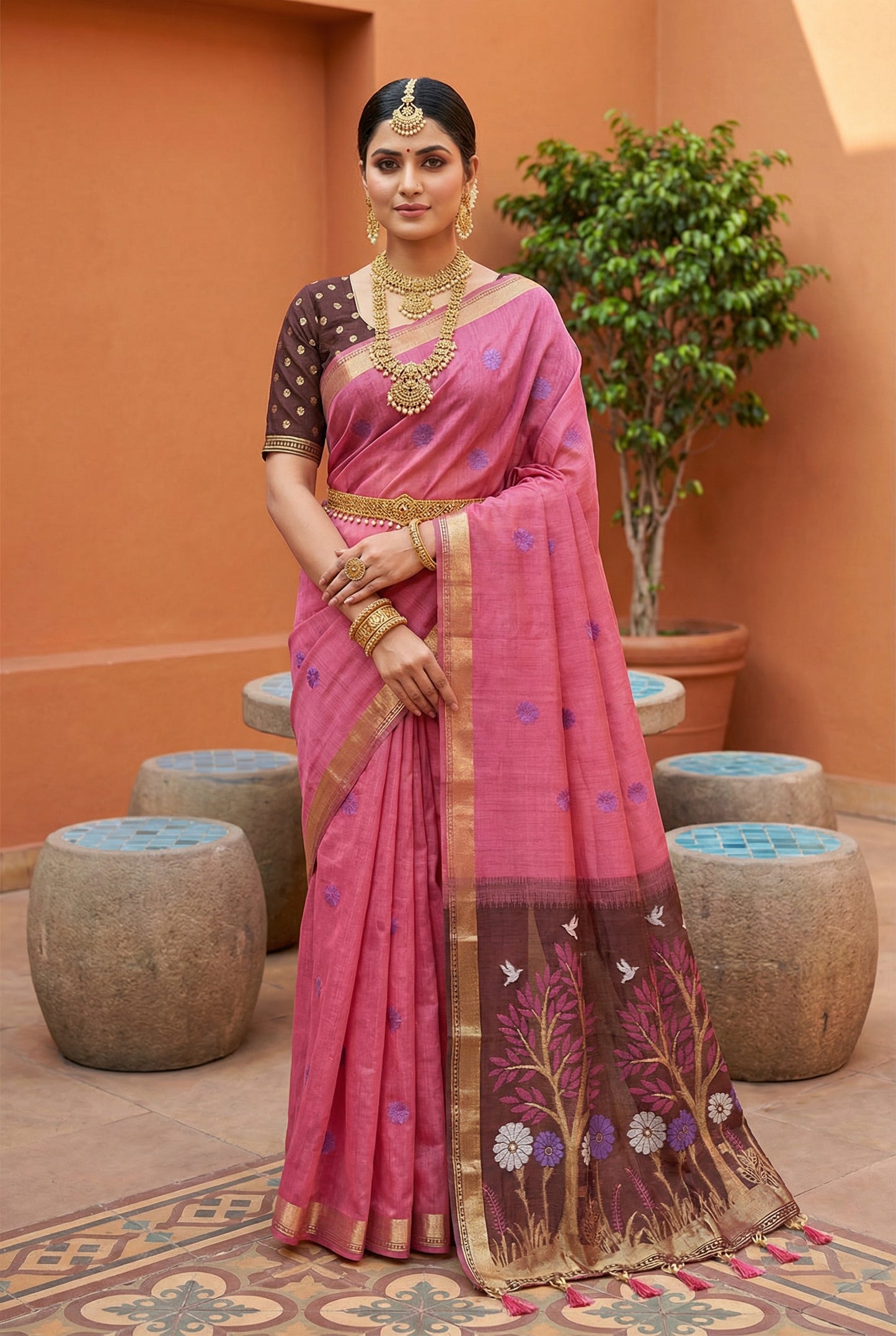 Soft Pure Munga Cotton Saree

( JP57)