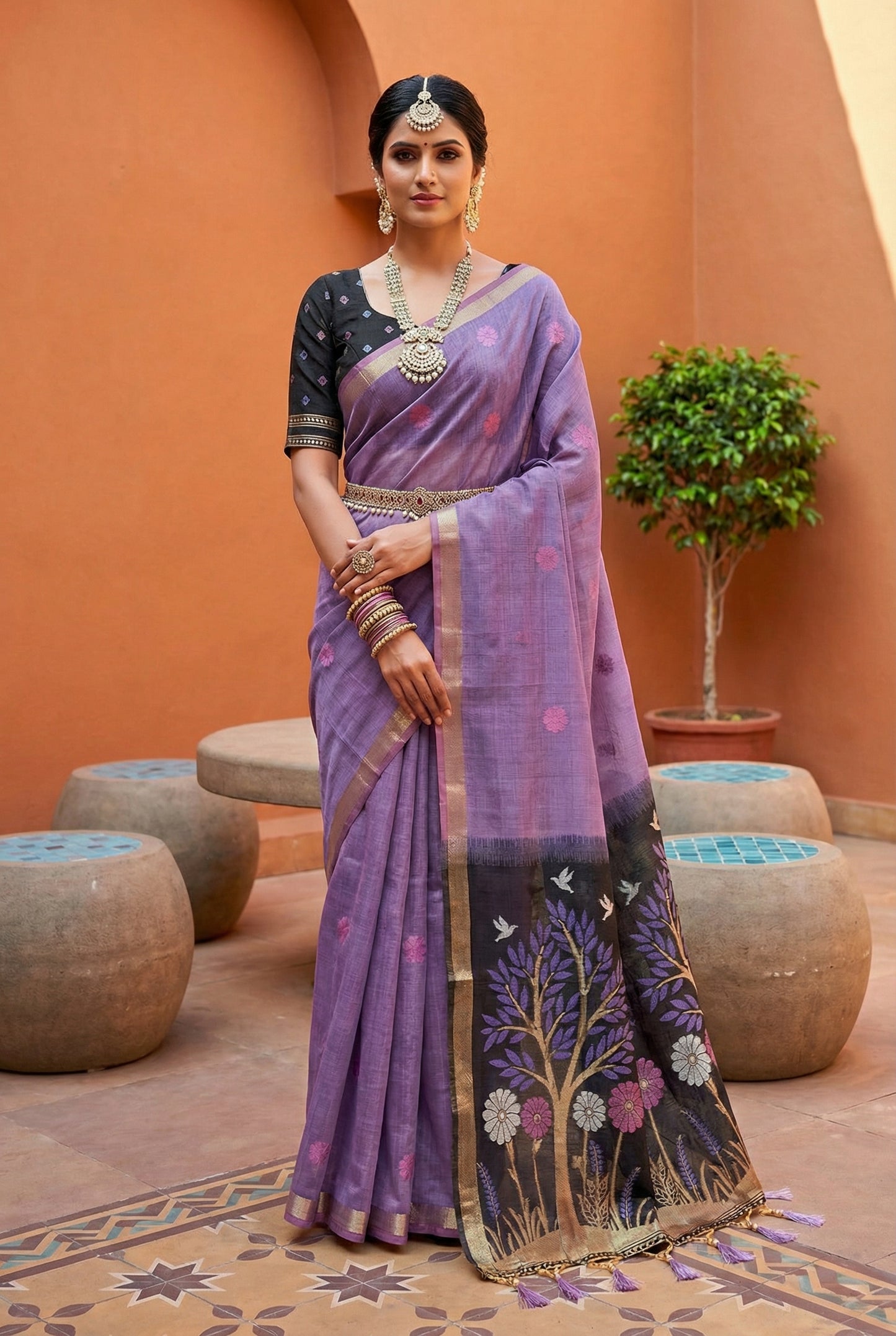 Soft Pure Munga Cotton Saree

( JP57)