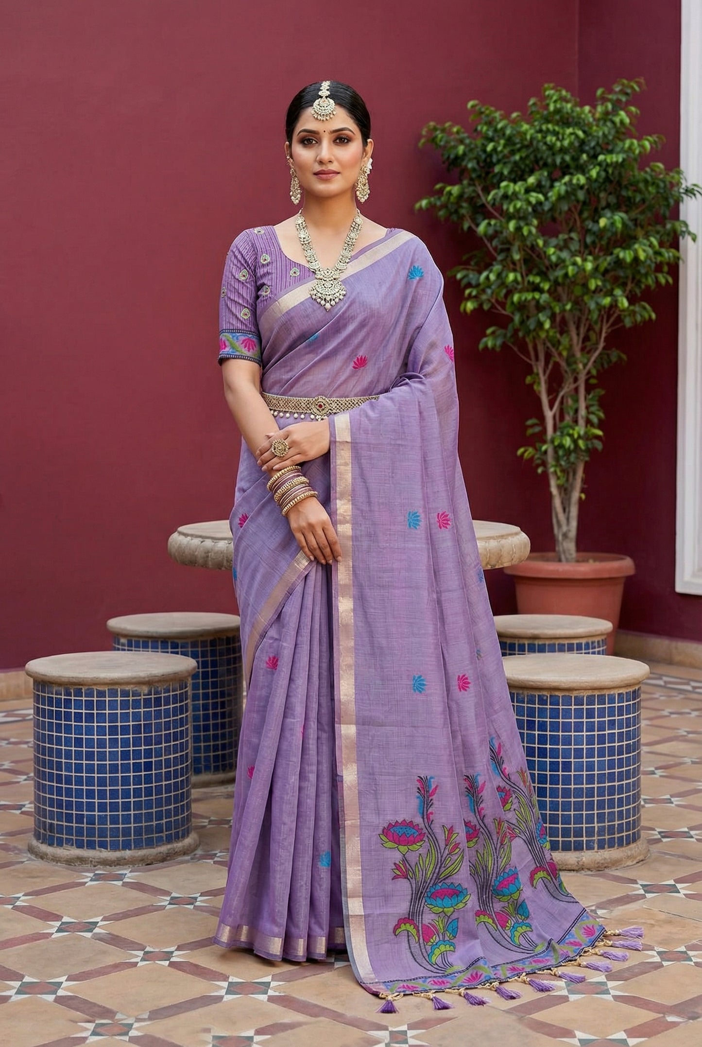 Soft Pure Munga Cotton Saree

( JP56)