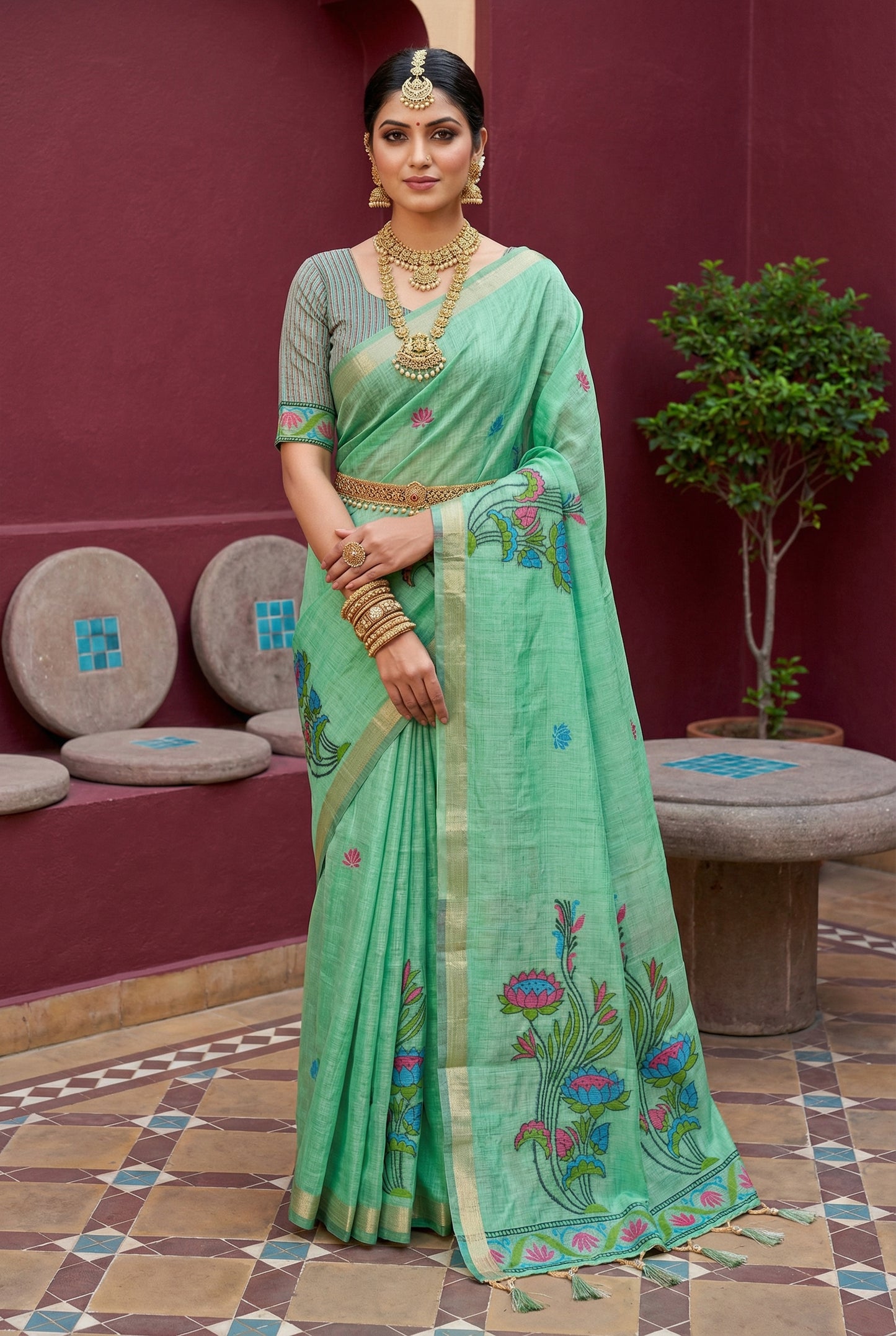 Soft Pure Munga Cotton Saree

( JP56)