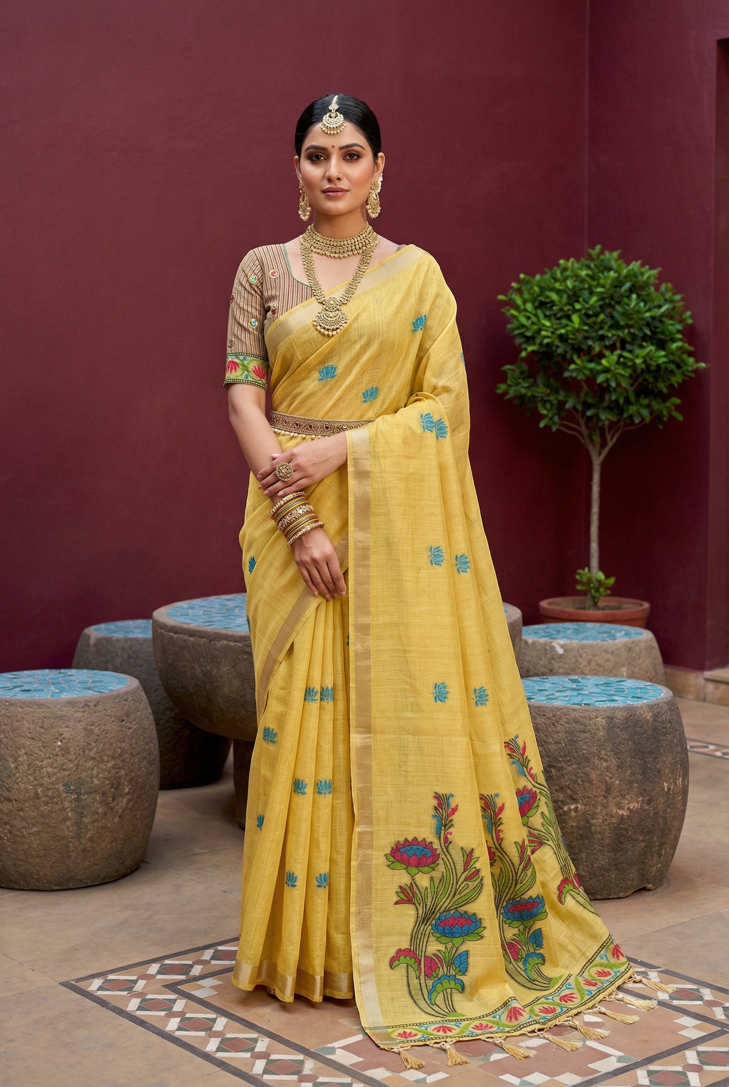 Soft Pure Munga Cotton Saree

( JP56)