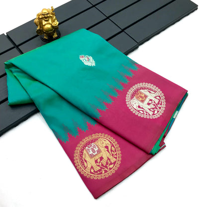 Pure Soft Banarasi Silk Saree With Beautiful Colours