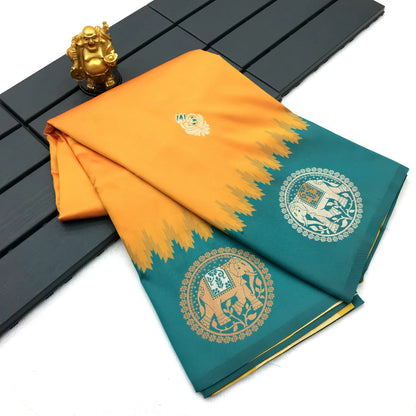 Pure Soft Banarasi Silk Saree With Beautiful Colours