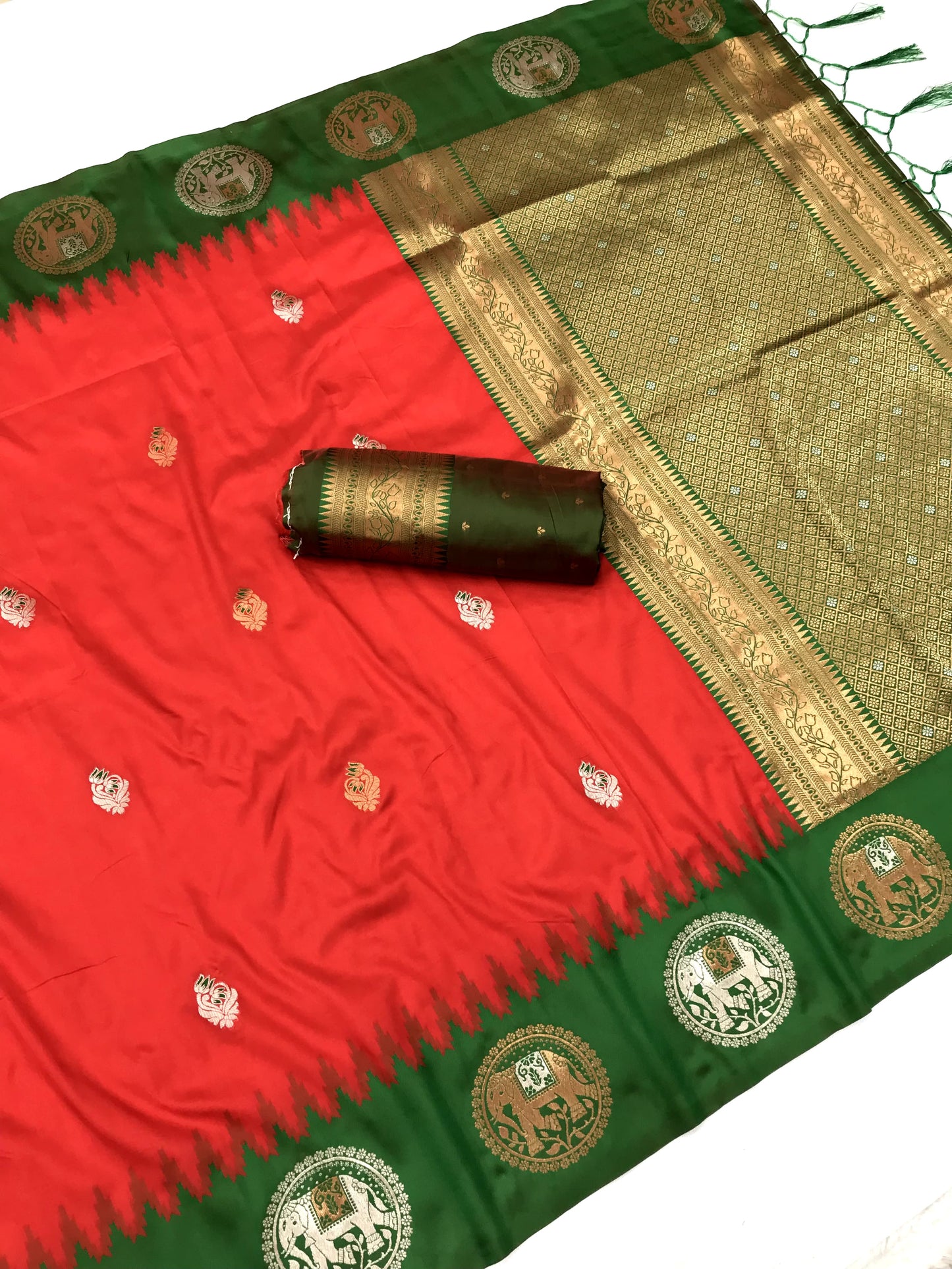 Pure Soft Banarasi Silk Saree With Beautiful Colours