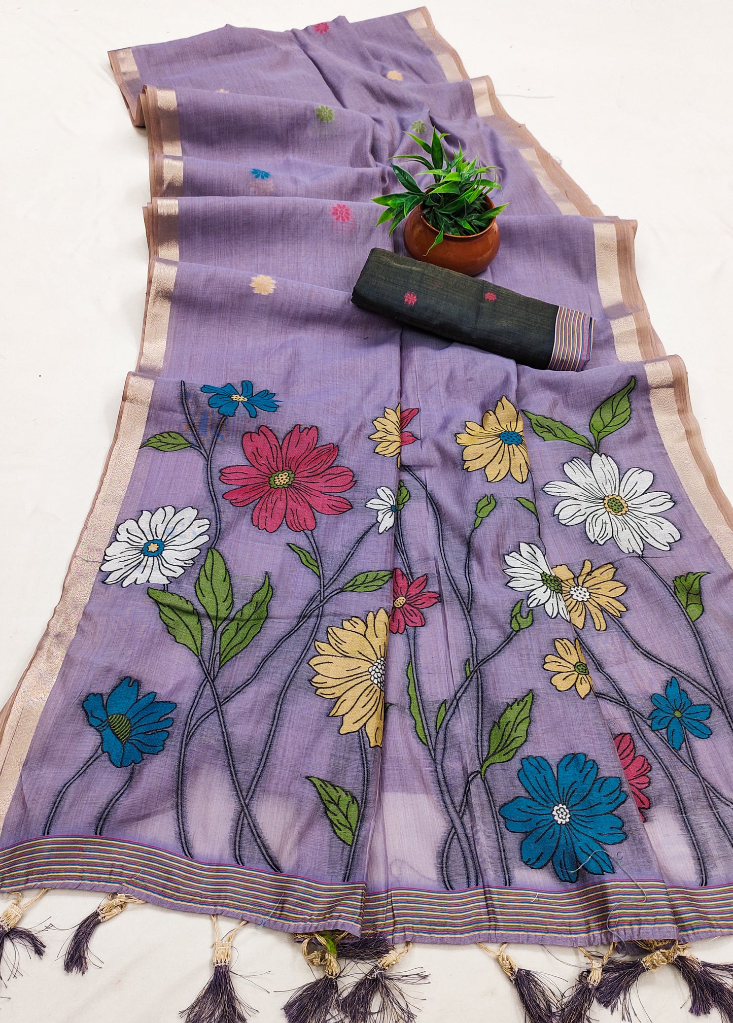 Soft Pure Munga Cotton Saree

( JP55)