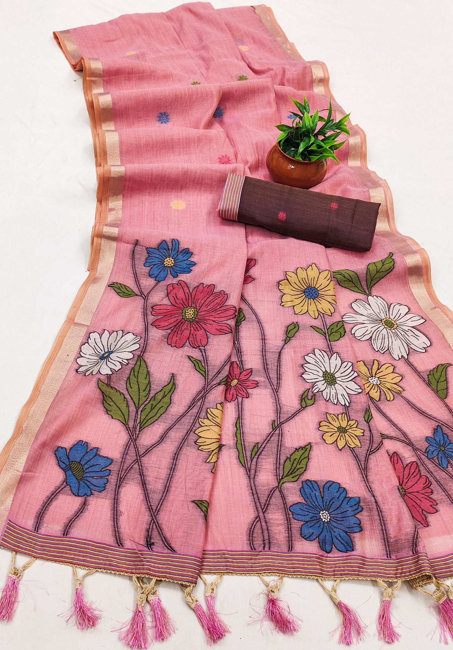 Soft Pure Munga Cotton Saree

( JP55)