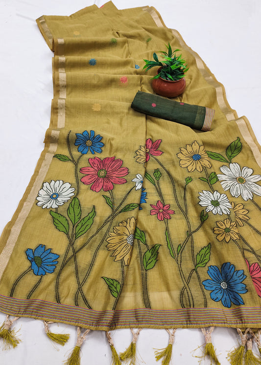 Soft Pure Munga Cotton Saree

( JP55)