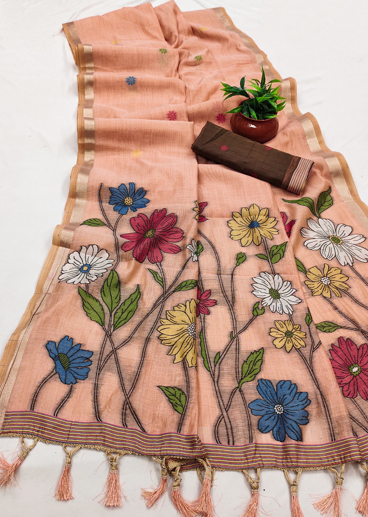 Soft Pure Munga Cotton Saree

( JP55)