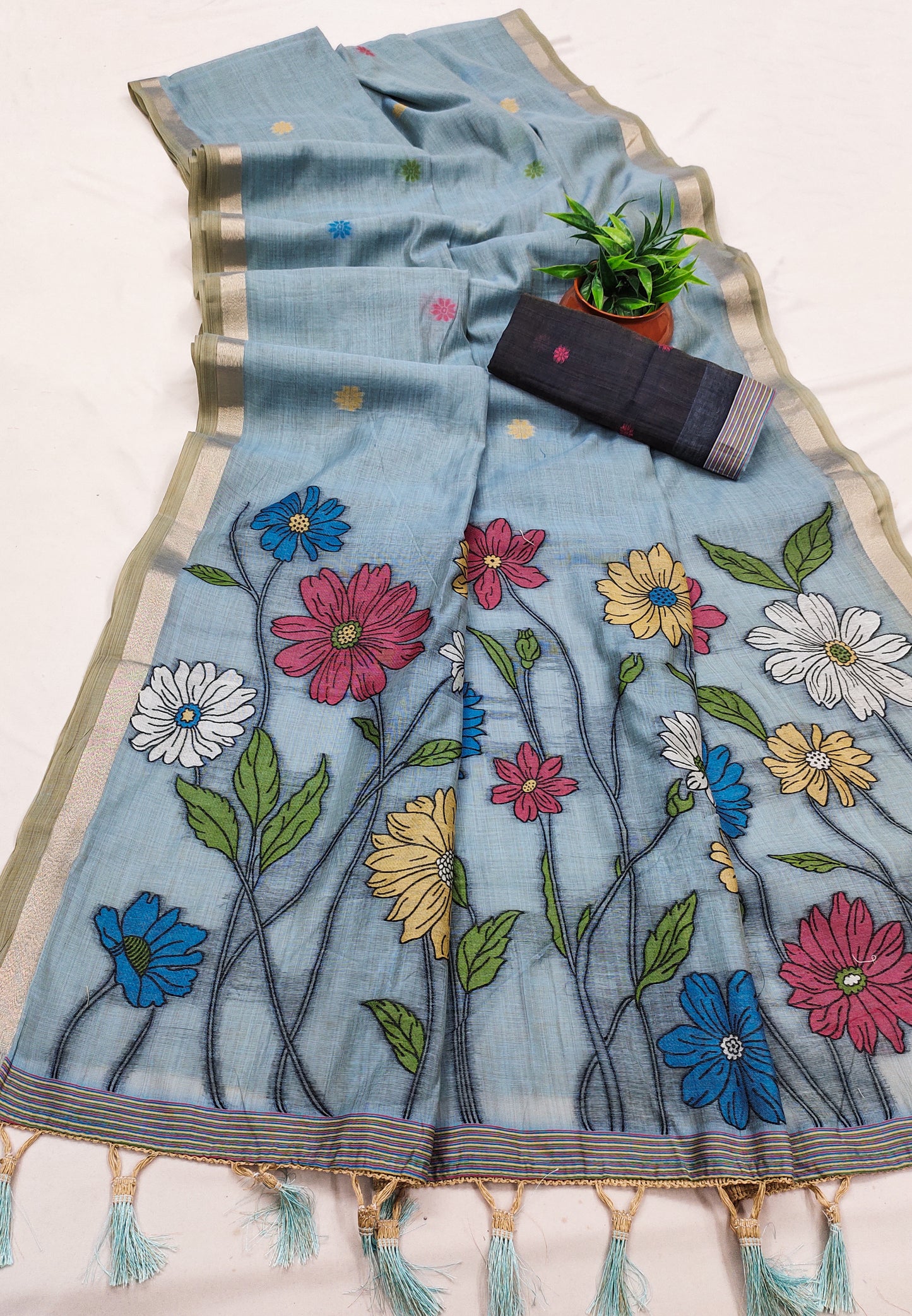 Soft Pure Munga Cotton Saree

( JP55)
