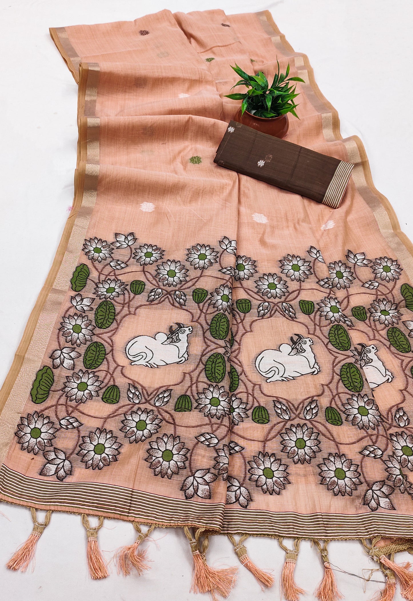 Soft Pure Munga Cotton Saree

( JP54)