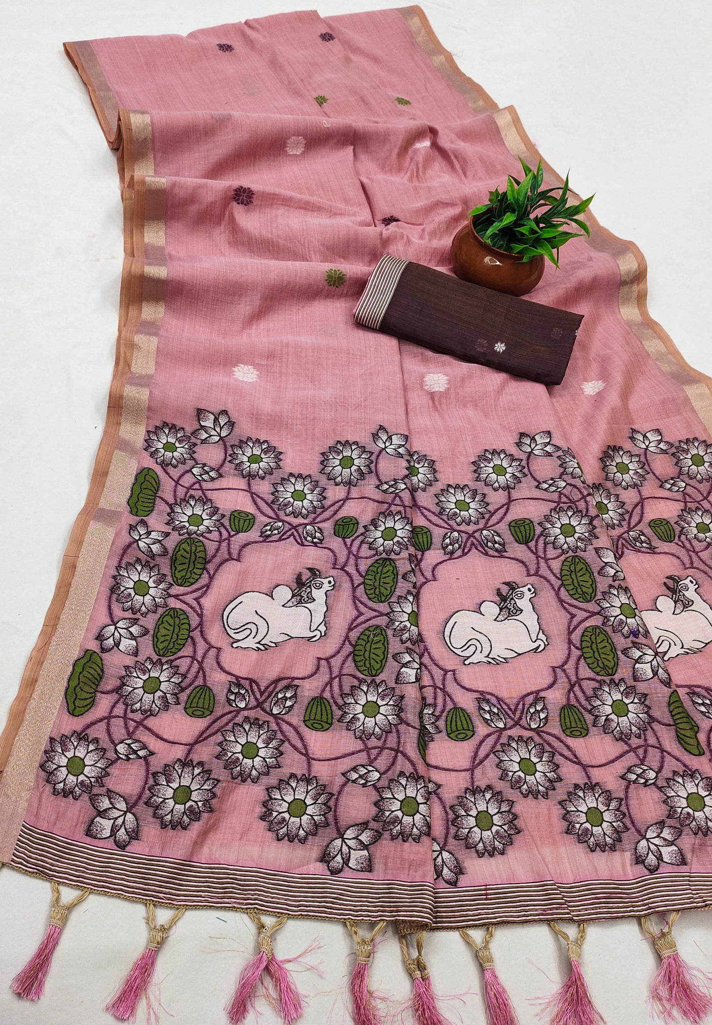 Soft Pure Munga Cotton Saree

( JP54)