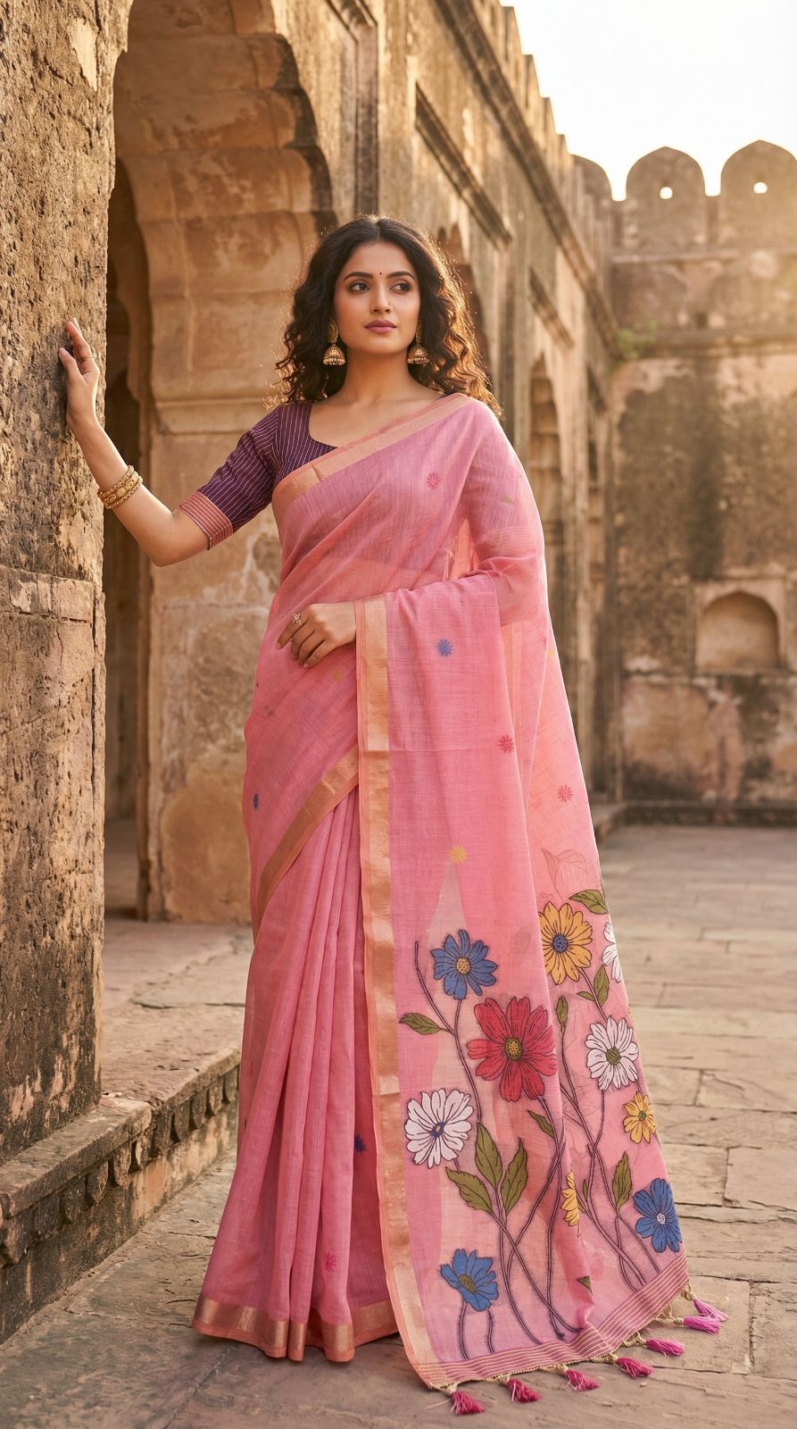 Soft Pure Munga Cotton Saree

( JP55)
