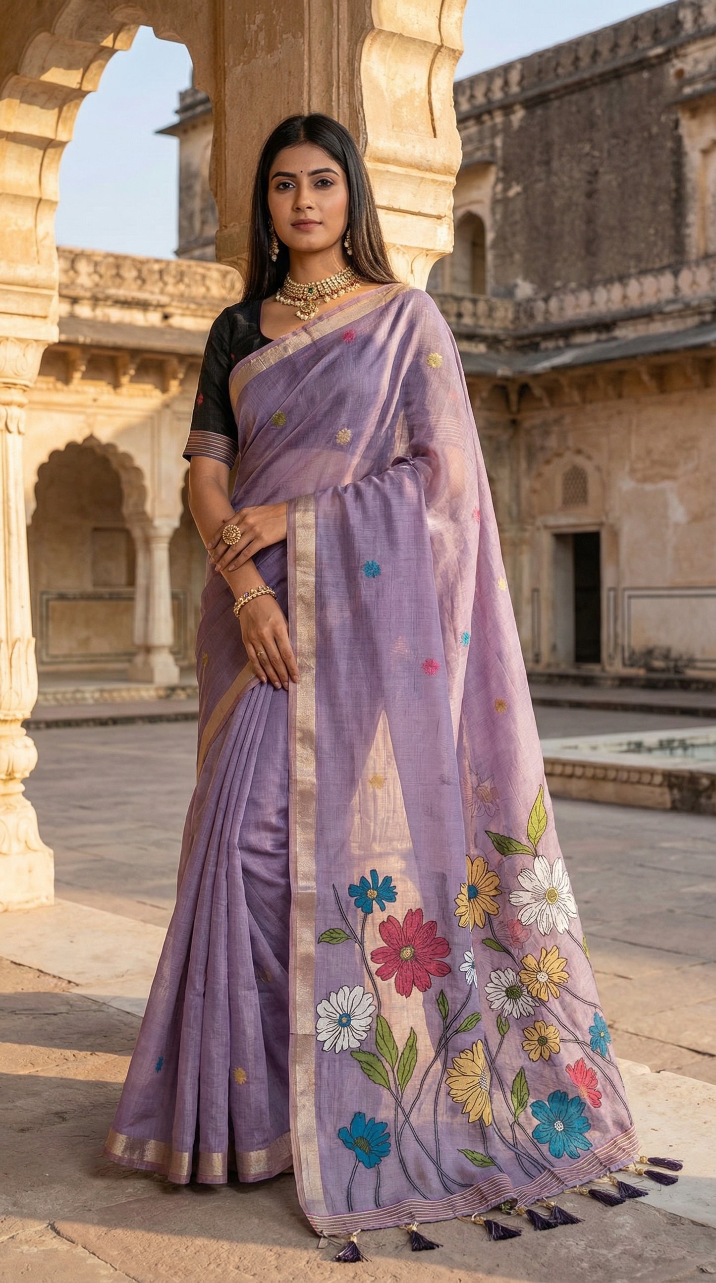 Soft Pure Munga Cotton Saree

( JP55)