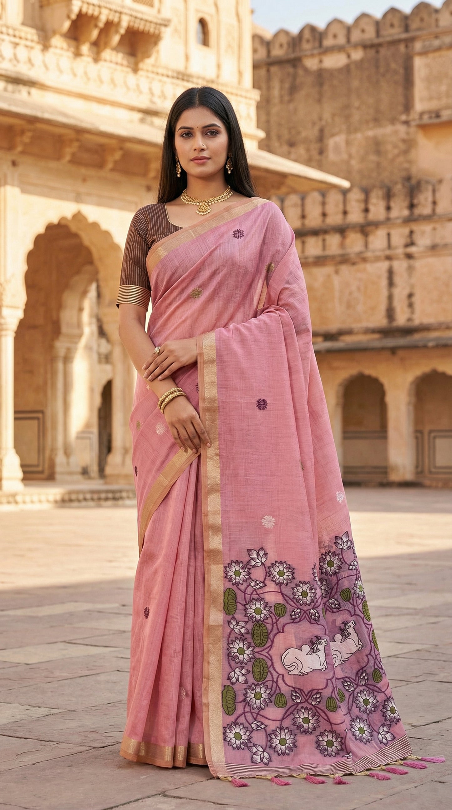 Soft Pure Munga Cotton Saree

( JP54)