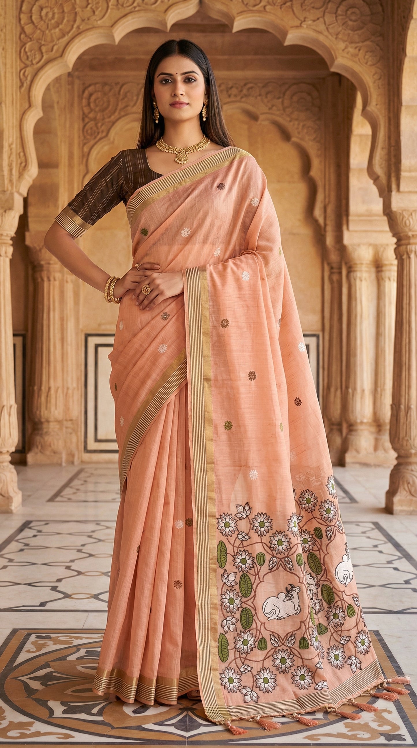 Soft Pure Munga Cotton Saree

( JP54)