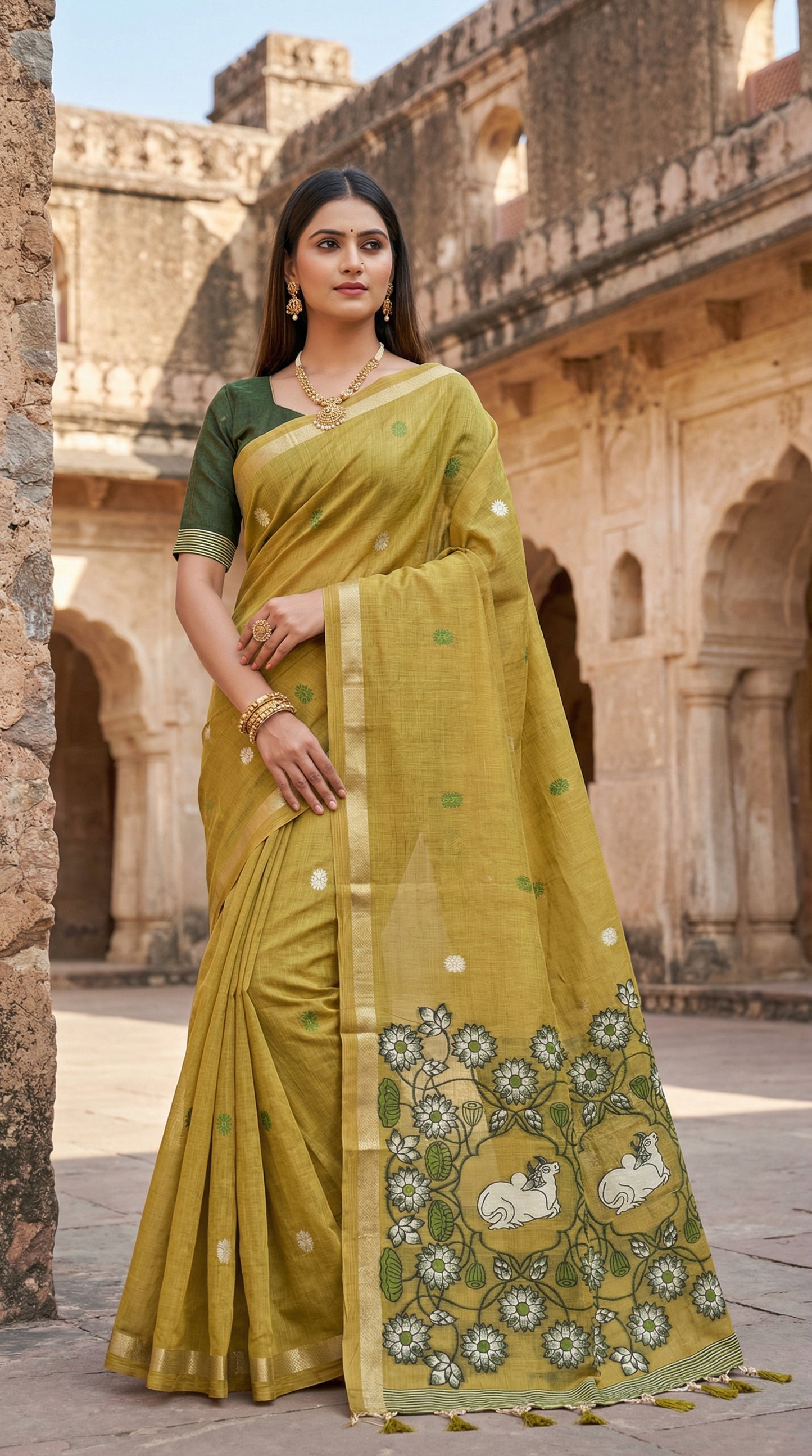 Soft Pure Munga Cotton Saree

( JP54)