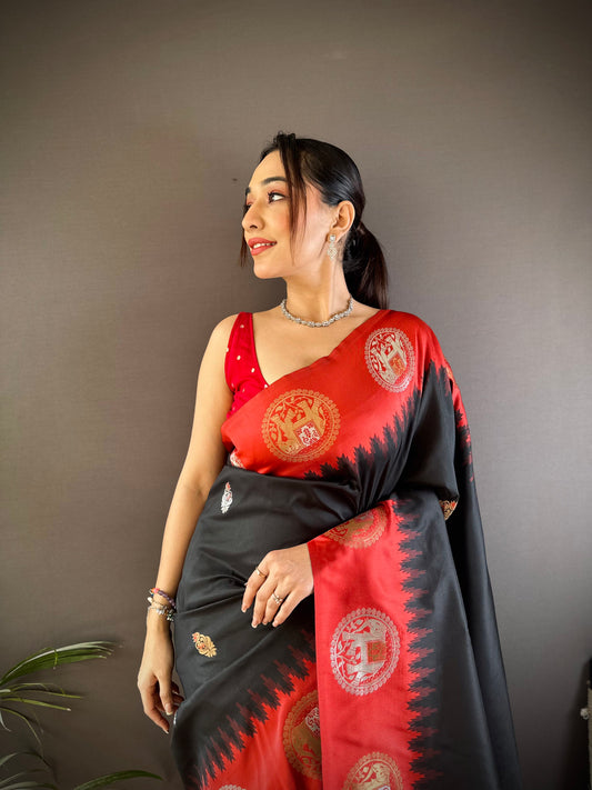 Pure Soft Banarasi Silk Saree With Beautiful Colours