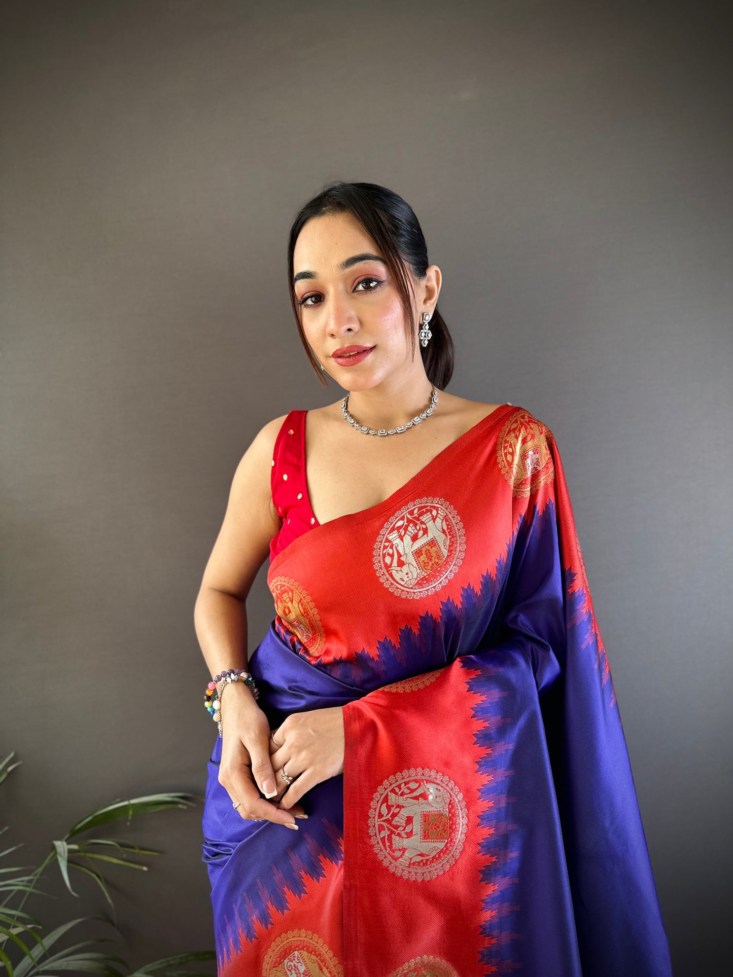 Pure Soft Banarasi Silk Saree With Beautiful Colours