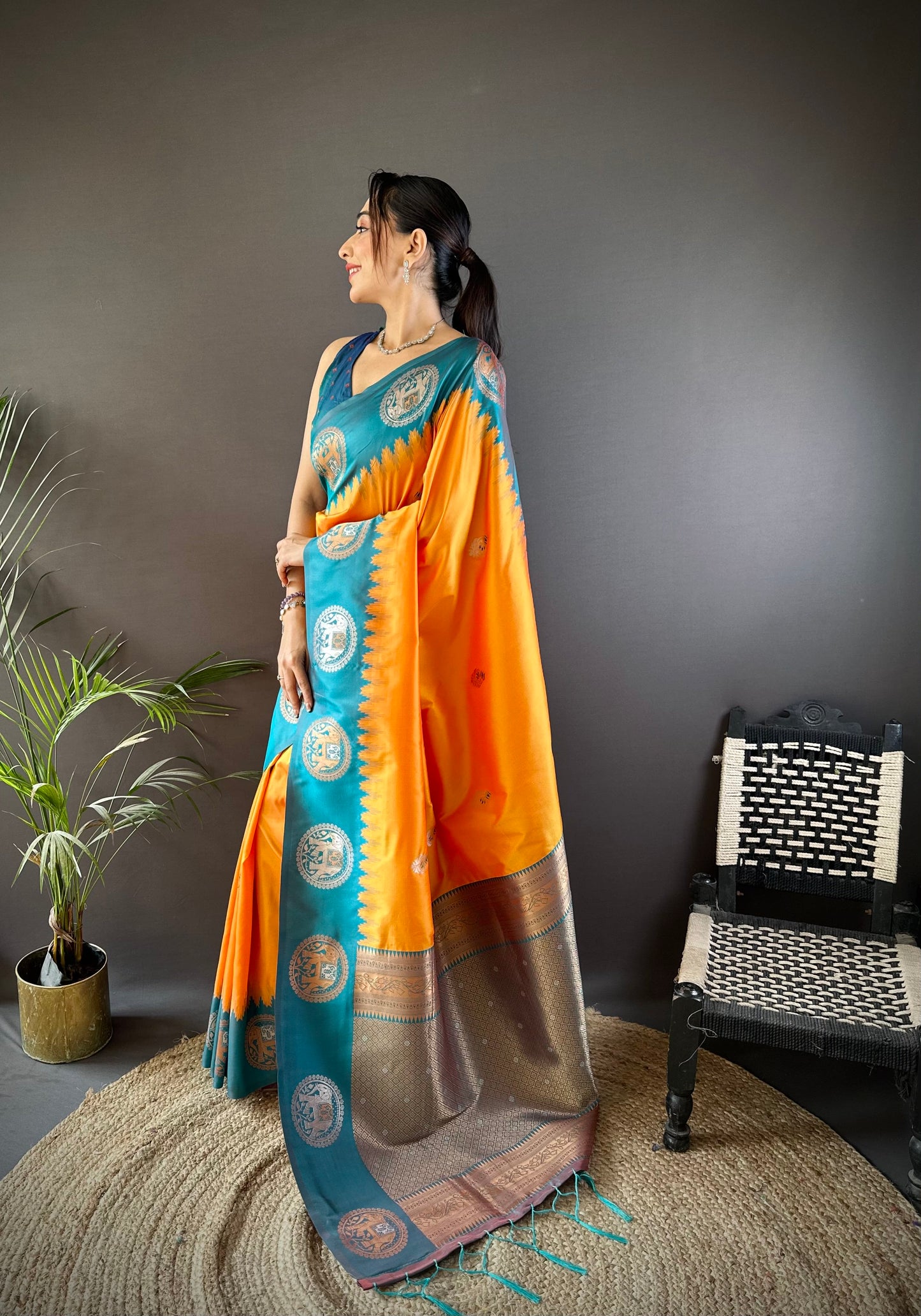 Pure Soft Banarasi Silk Saree With Beautiful Colours