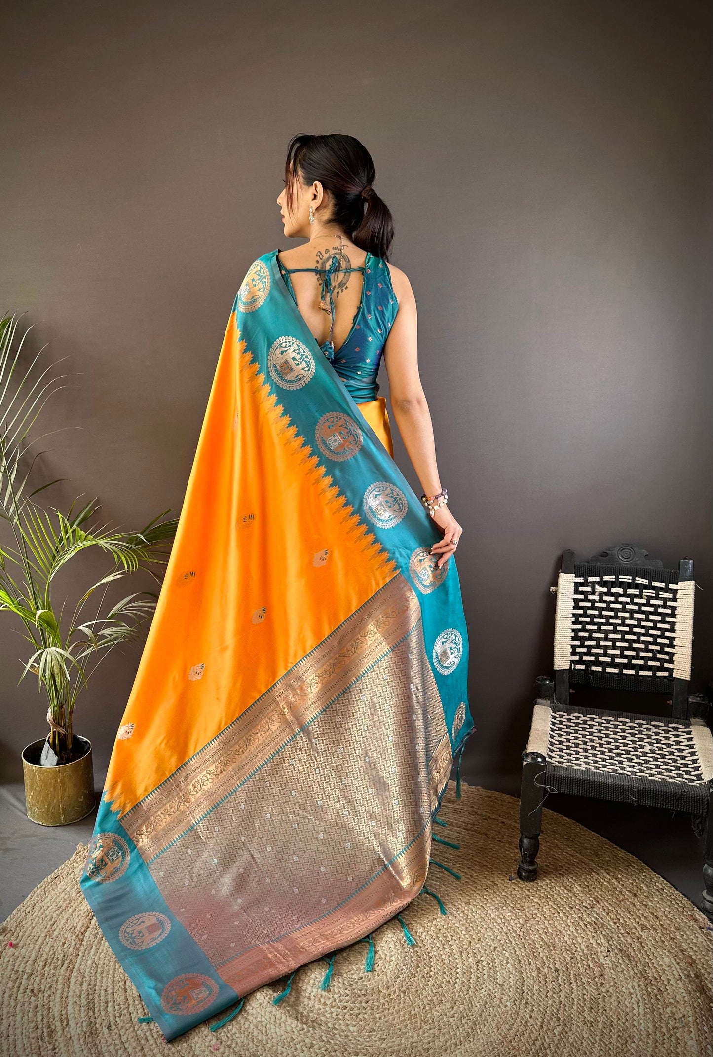 Pure Soft Banarasi Silk Saree With Beautiful Colours