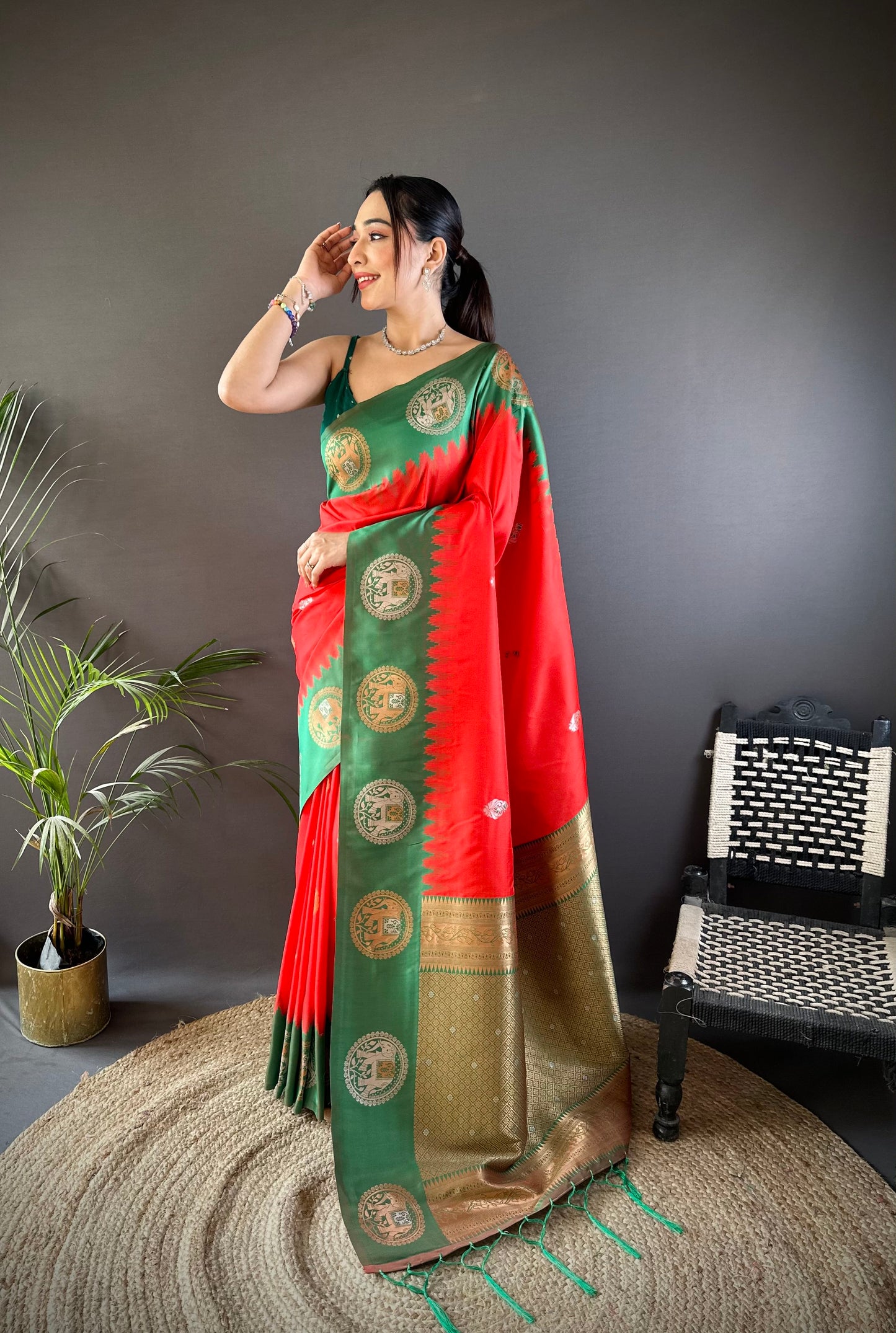 Pure Soft Banarasi Silk Saree With Beautiful Colours