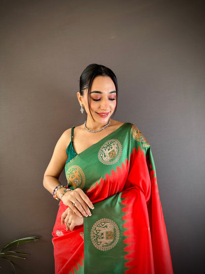 Pure Soft Banarasi Silk Saree With Beautiful Colours