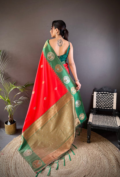 Pure Soft Banarasi Silk Saree With Beautiful Colours