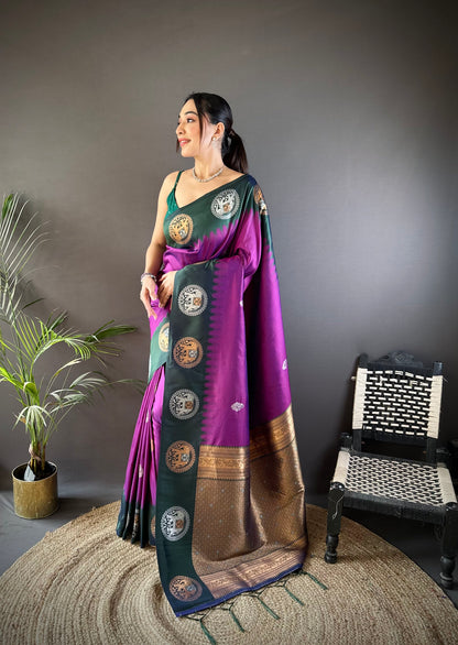 Pure Soft Banarasi Silk Saree With Beautiful Colours