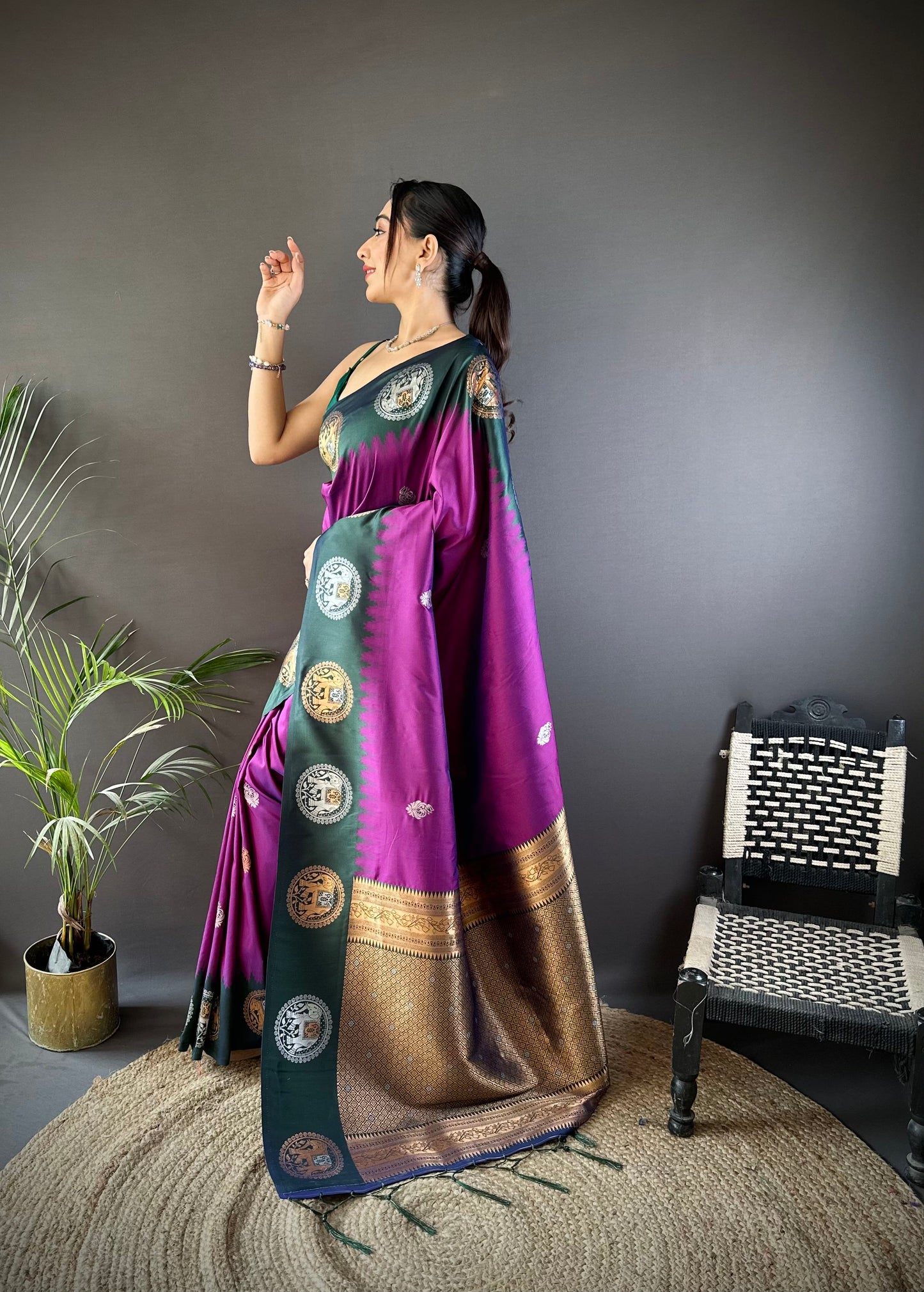 Pure Soft Banarasi Silk Saree With Beautiful Colours