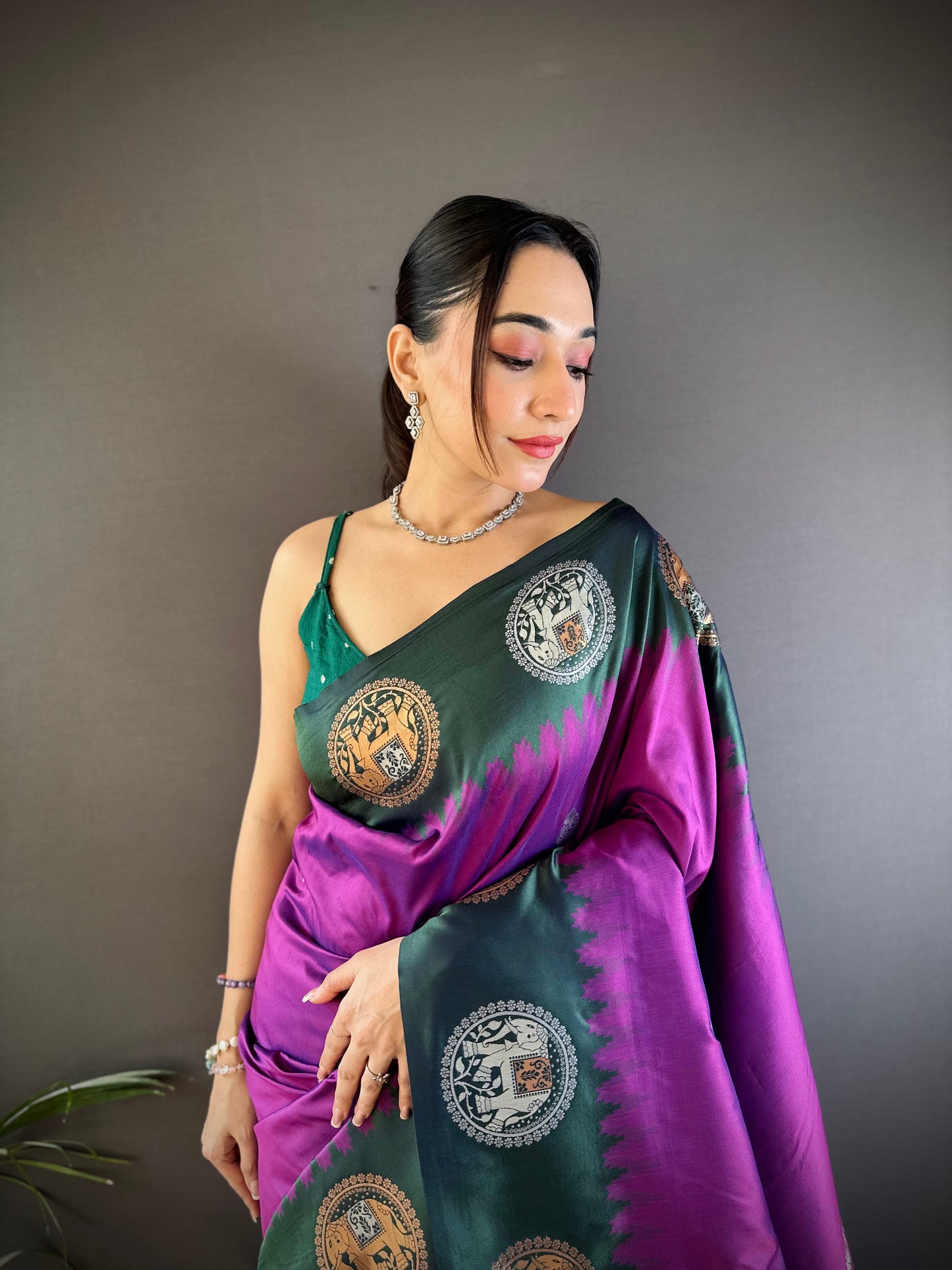 Pure Soft Banarasi Silk Saree With Beautiful Colours