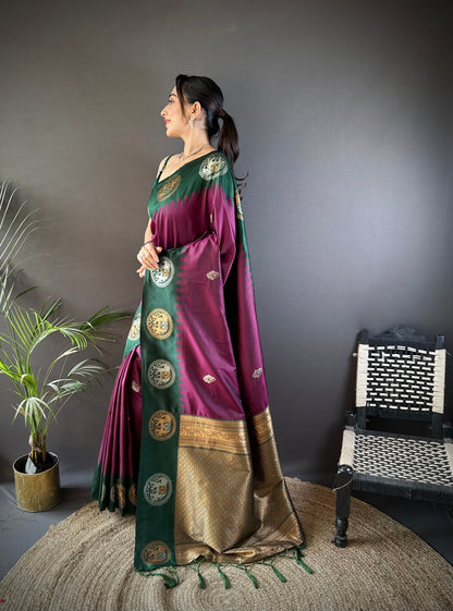 Pure Soft Banarasi Silk Saree With Beautiful Colours