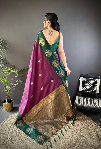 Pure Soft Banarasi Silk Saree With Beautiful Colours