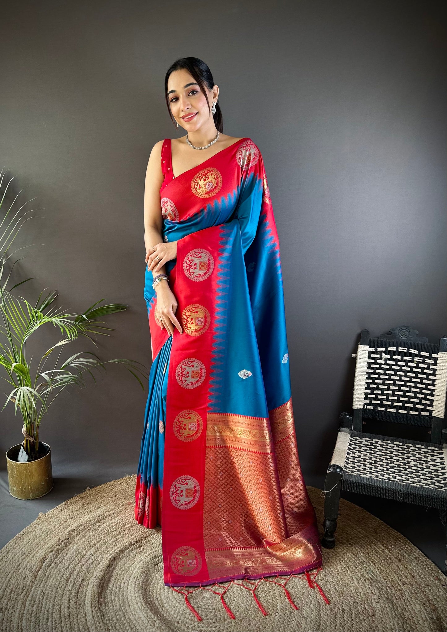 Pure Soft Banarasi Silk Saree With Beautiful Colours
