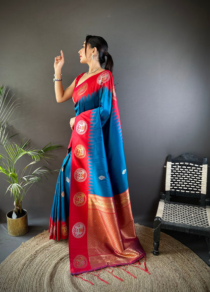 Pure Soft Banarasi Silk Saree With Beautiful Colours