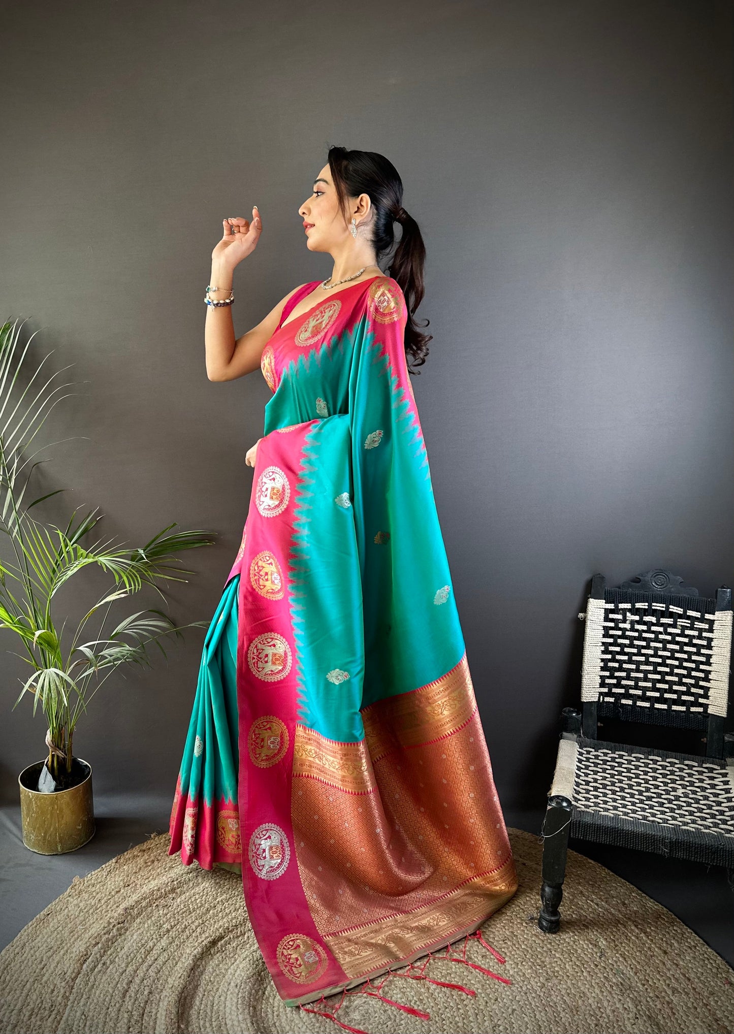 Pure Soft Banarasi Silk Saree With Beautiful Colours