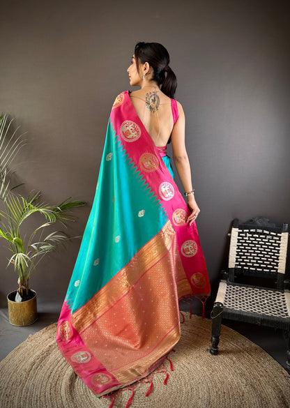 Pure Soft Banarasi Silk Saree With Beautiful Colours