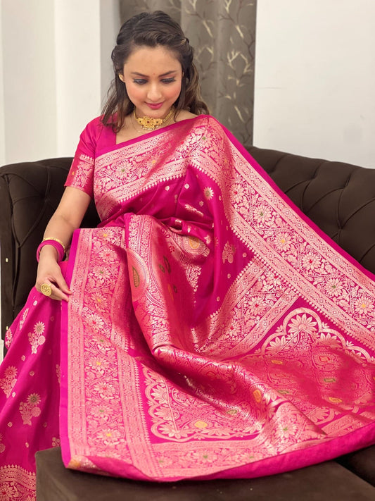 Soft banarasi silk saree