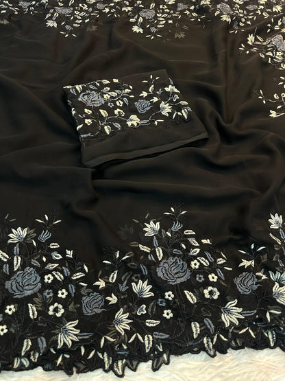 Pure georgette saree