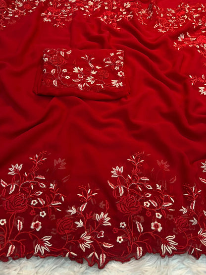 Pure georgette saree