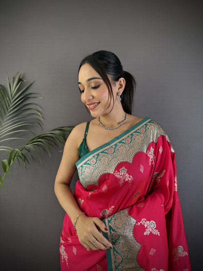 Soft Banarasi silk saree