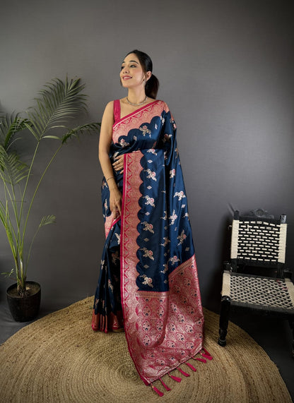 Soft Banarasi silk saree