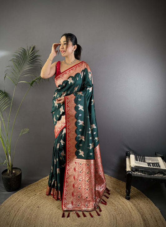 Soft Banarasi silk saree