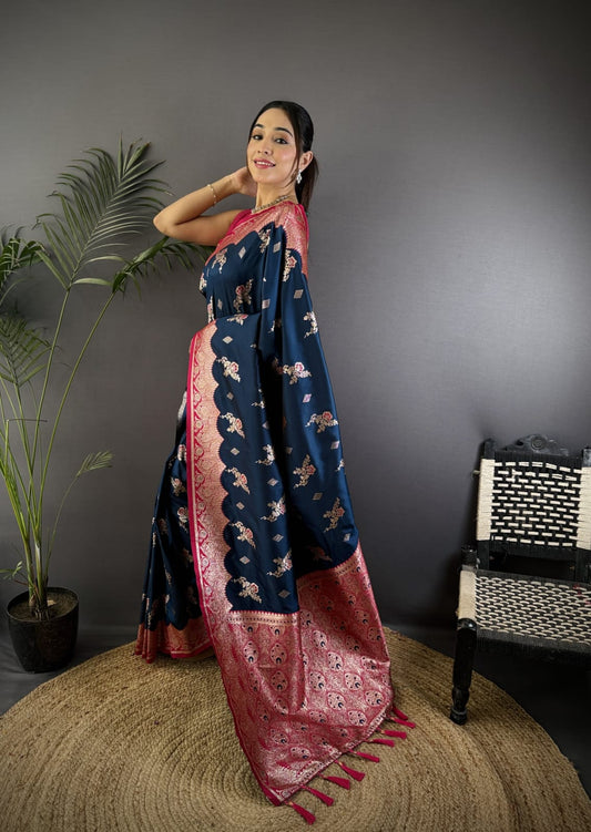 Soft Banarasi silk saree