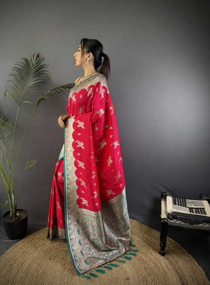 Soft Banarasi silk saree