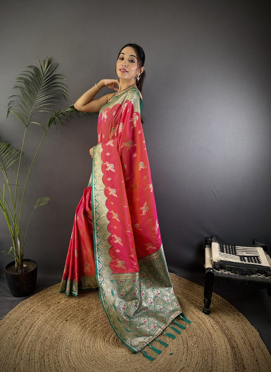 Soft Banarasi silk saree